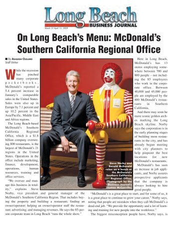 McDonald's Southern California Regional Office - Long Beach ...