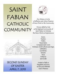 april 7, 2013 - Saint Fabian Catholic Church