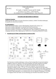 Versuche mit Operationsverstärkern Elektronikpraktikum SS 2012 4 ...