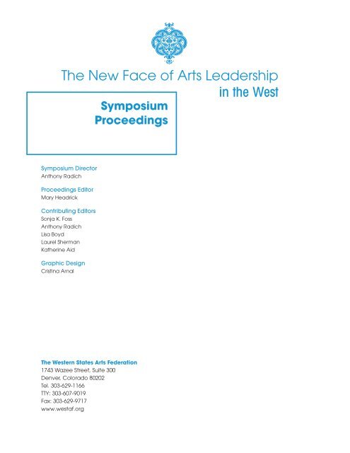 The New Face of Arts Leadership in the West - westaf - The Western ...