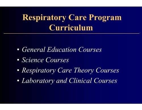 Respiratory Care - Darton College