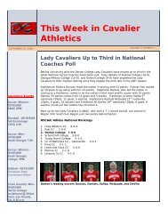 This Week in Cavalier Athletics - Darton State College Athletics