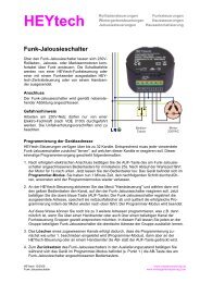 Funk-Jalousieschalter - Wintergartensteuerung