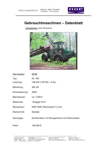 Datenblatt KL100 (PDF 2.59 MB) - Otmar Noe GmbH