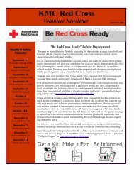 KMC Red Cross Volunteer Newsletter - American Red Cross