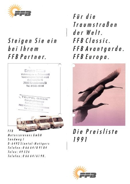 FFB Europa Preisliste 1991.pdf - Wir lieben Oldtimer