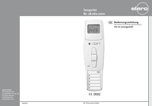 Anleitung TempoTel 06.04 - Ennemoser Sonnenschutz