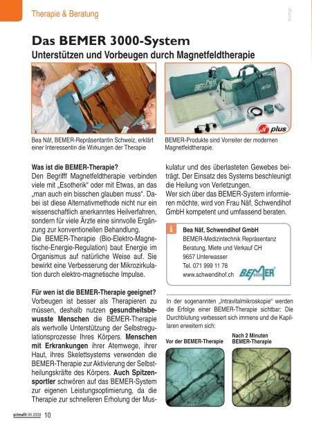 Primafit Ausgabe April 2009 - primafit.ch