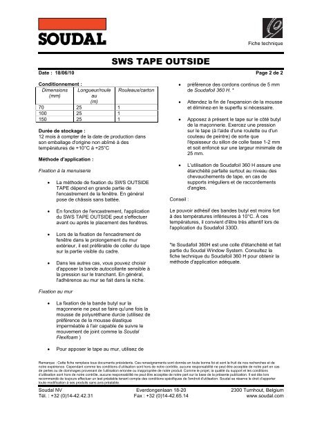 Soudal Window System - VBH - Hody