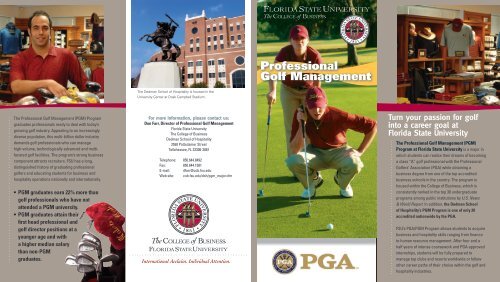 Professional Golf Management - College of Business - Florida State ...