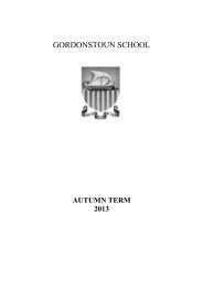 Autumn Term calendar - Gordonstoun