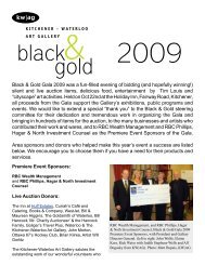 2009 - Kitchener-Waterloo Art Gallery