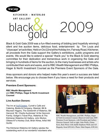 2009 - Kitchener-Waterloo Art Gallery