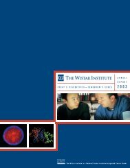 2003 Annual Report - The Wistar Institute