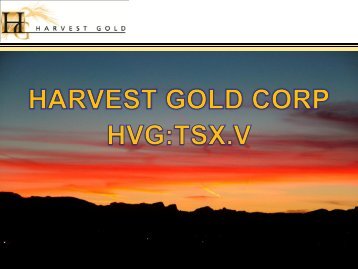 the rosebud mine overview - Harvest Gold Corporation