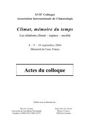 Actes du colloque - Climato.be