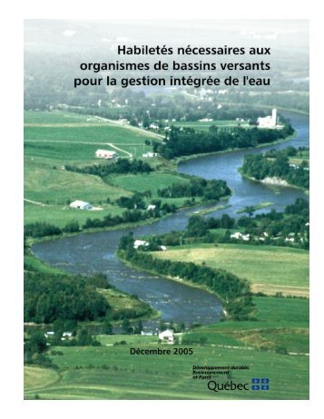 HabiletÃ©s nÃ©cessaires aux organismes de bassins versants pour la ...