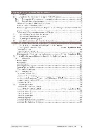 1 I PrÃ©sentation du cadastre des Ã©missions ...