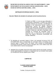 INSTRUÇÃO DE SERVIÇO 006/2008 – DDSA - Agência de Defesa ...