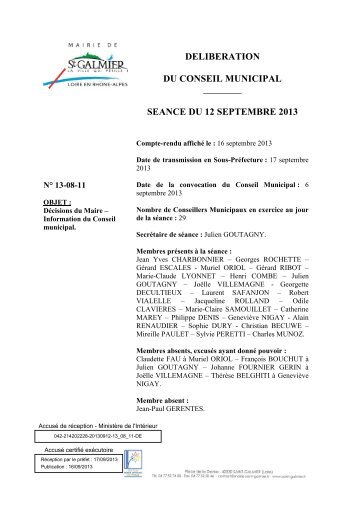 TÃ©lÃ©charger le document - Site officiel - Mairie de Saint-Galmier