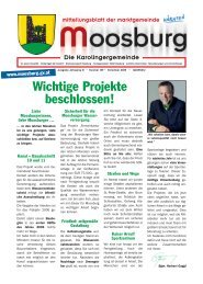 Wichtige Projekte beschlossen! - Marktgemeinde Moosburg