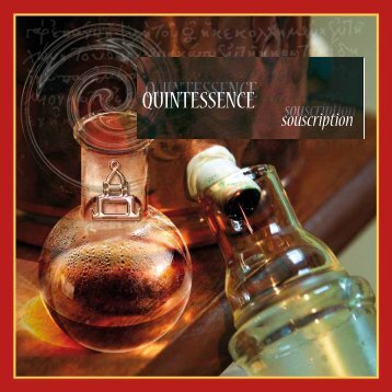 QUINTESSENCE - Editions de la Hutte