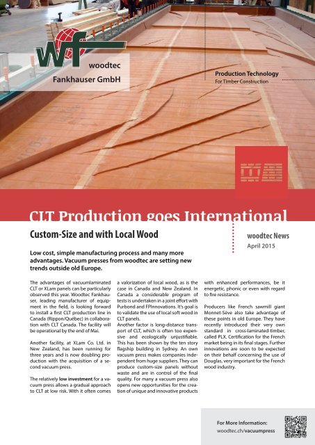 CLT Production goes International