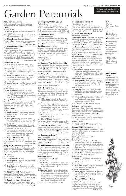 View the 2013 56-page PDF here - Friends School Plant Sale