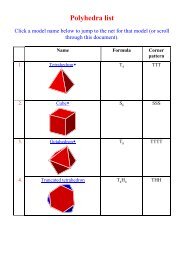 Polyhedra list