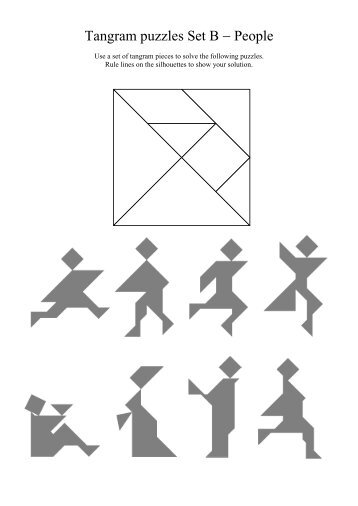 Tangram puzzles Set B - People
