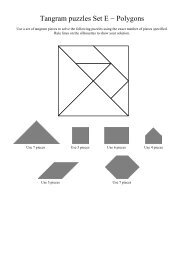 Tangram puzzles Set E - Polygons