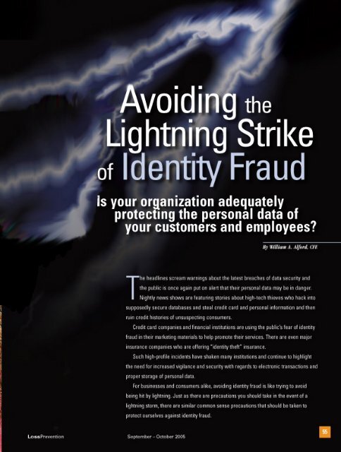 Avoiding the Lightning Strike of Identity Fraud - nfssc