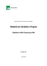 RelatÃ³rio de Atividades e Projetos - CÃ¢mara dos Deputados