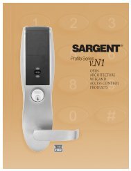 SARGENT Profile Series V.N1 Catalog - Sargent Locks