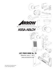 AM Series - Arrow Architectural Hardware