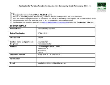 Fusion Funding Form 2013-14 , item 47. PDF 100 KB