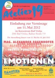 Einladung zur Vernissage am 11.Mai 2012 im ... - Atelier 19