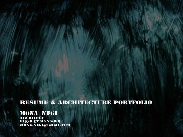 MONA NEGI - ARCHITECTURE PORTFOLIO