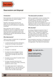 Fact sheet Deaccession and disposal - Museums & Galleries NSW