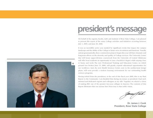 President's Report 2006 - Rose State College