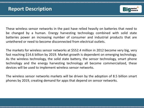 2013-2019 Wireless Sensor Networks Market Shares, Worldwide Strategies