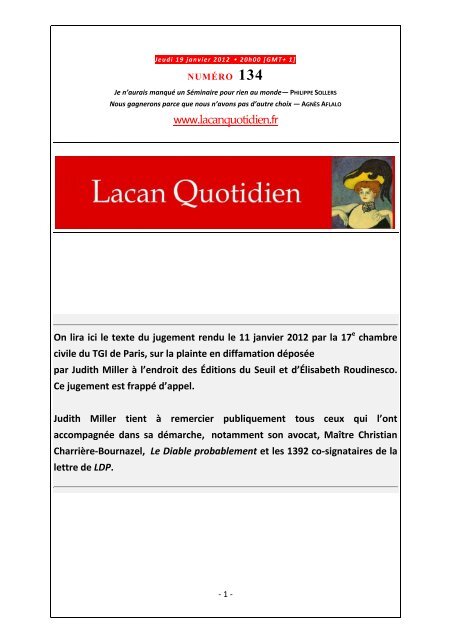 Lacan Quotidien