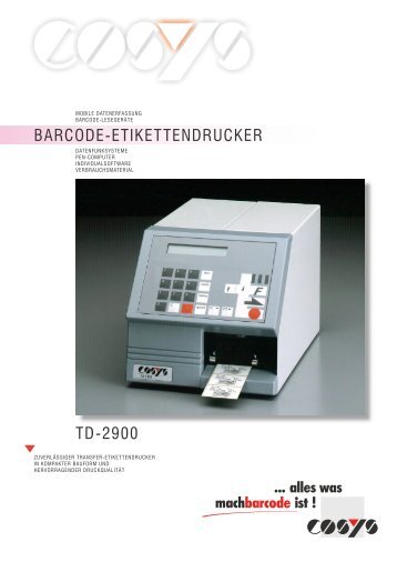 BARCODE-ETIKETTENDRUCKER TD-2900