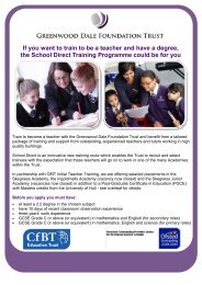 School Direct Flyer - CfBT v4.pdf - Greenwood Dale Foundation Trust