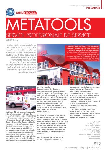 Metatools, servicii profesionale de service