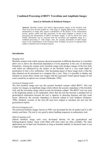 Combined Processing of BHTV Traveltime and Amplitude Images