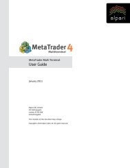 MetaTrader 4 MultiTerminal User Guide - Alpari UK