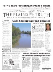 Summer - Northern Plains Resource Council