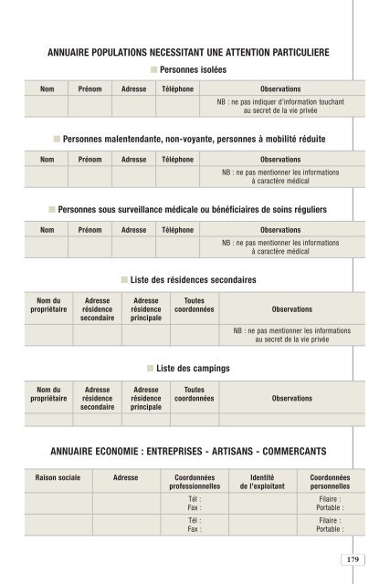 Plan Communal de Sauvegarde - Ministère de l'Intérieur