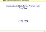 Introduction to Static Timing Analysis with Prime Time - Research ...